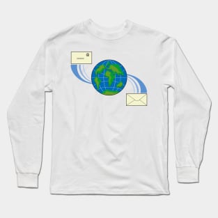 Icon Email Globe Retro Long Sleeve T-Shirt